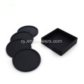 Set coaster cwpan te rwber silicon gwrthsefyll gwres